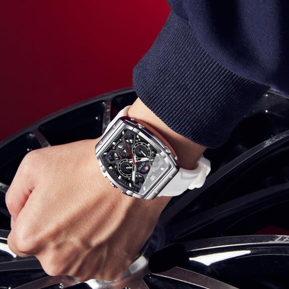 ⚡Watches for Men Waterproof Analog Quartz Chronograph Business Casual Dress - Picture 3 of 9